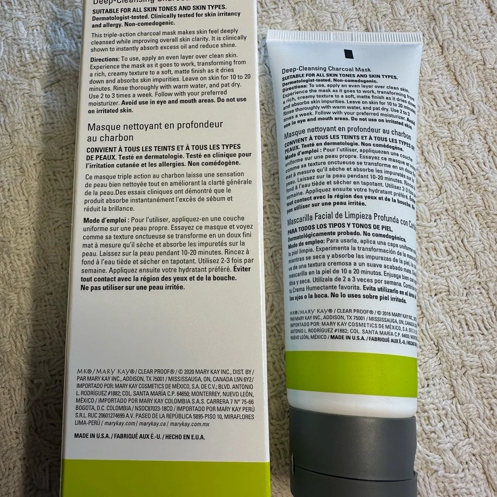 New In Box‎ Mary Kay Clear Proof Deep Cleansing Charcoal Mask 4 oz Full Size